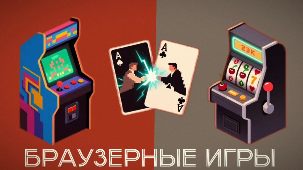 Браузерные игры: аркады, карточные игры, слоты без установки.